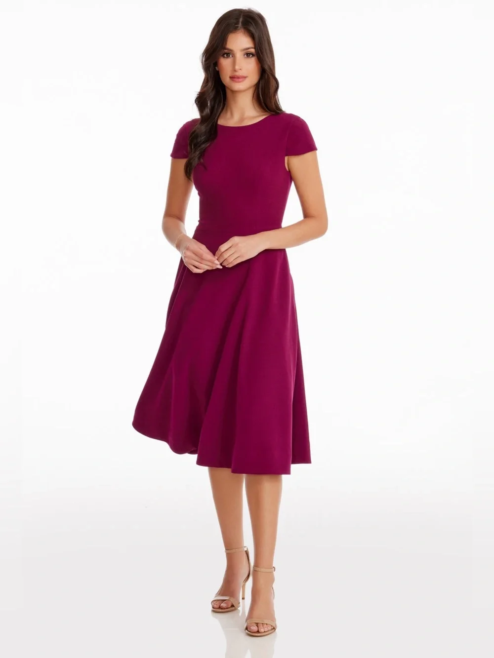 Dress The Population Dark Magenta Livia Dress Size S Nwot - Picture 2 of 9